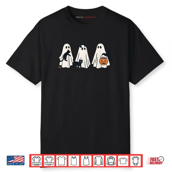 Black Cats and Ghosts Halloween Costume Shirt