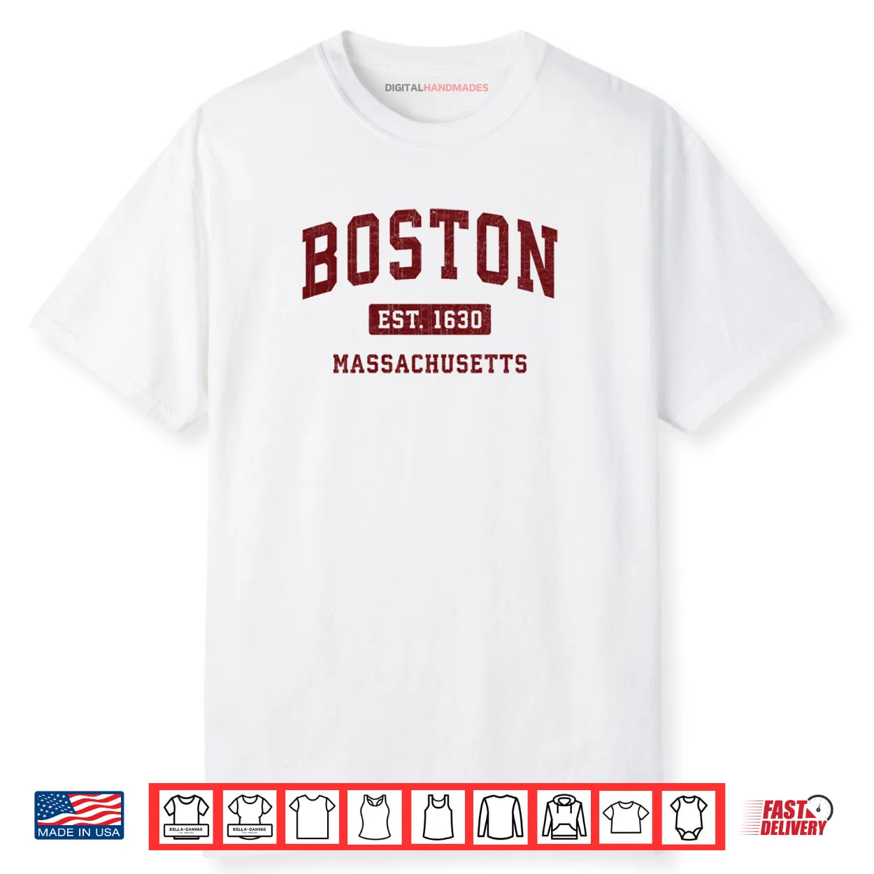 Boston Massachusetts MA Vintage Athletic Sports Shirt Boston Massachusetts MA Vintage Athletic Sports Shirt