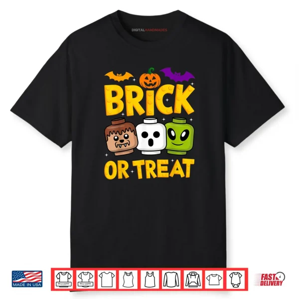 Brick or Treat Halloween Builder Blocks Building Shirt