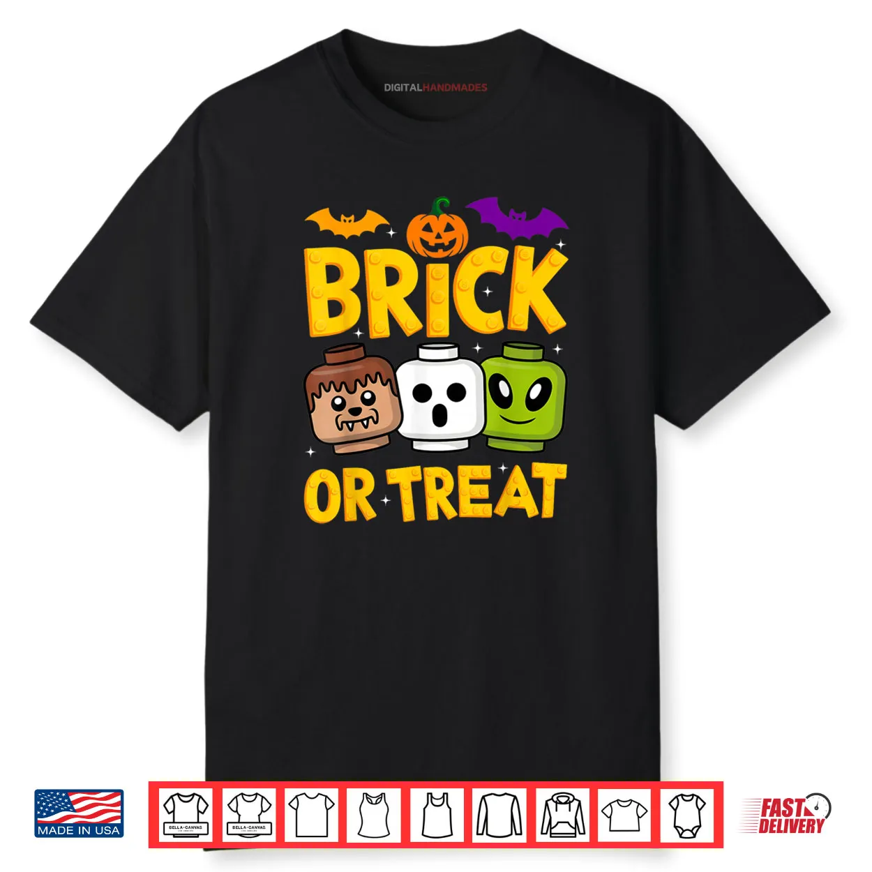 Brick or Treat Halloween Builder Blocks Building Shirt Brick or Treat Halloween Builder Blocks Building Shirt