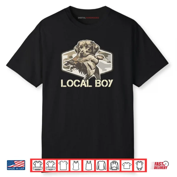 Camo Southern Local Boy Duck Hunting Black Lab Outdoor Shirt
