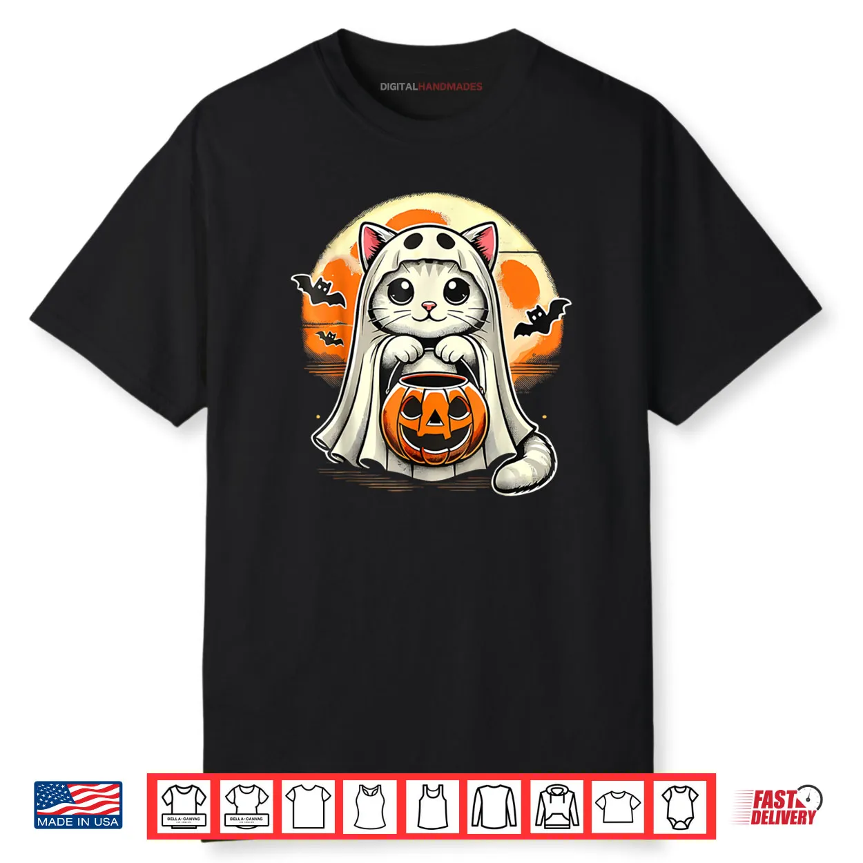 Cat Ghost for Animal Lovers Cute Halloween Shirt Cat Ghost for Animal Lovers Cute Halloween Shirt