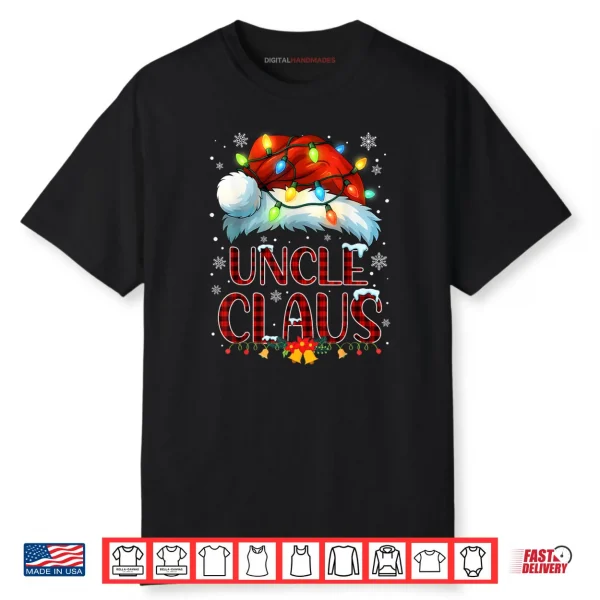 Christmas Hat Lights Pajama Uncle Claus Family Matching Shirt