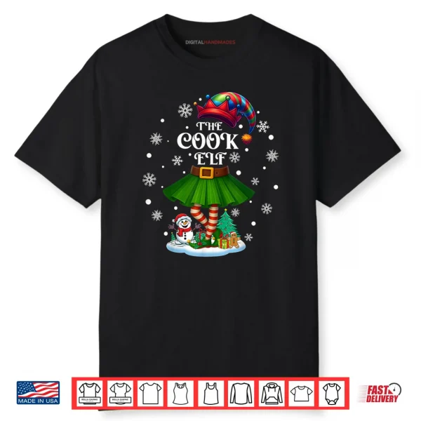 Cook Elf Squad Xmas Women Girls Mom Christmas Family Shirt