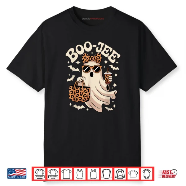 Coquette Leopard Boo JEE Halloween Boujee Ghost Shirt
