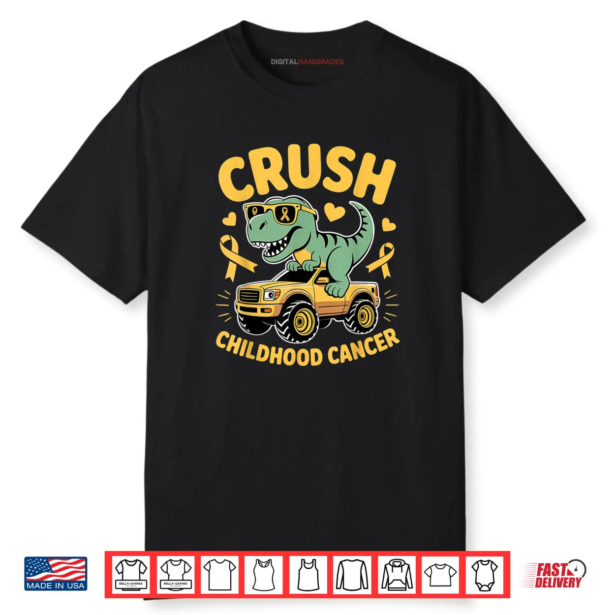 Crush Childhood Cancer Gold Ribbon Shirt Crush Childhood Cancer Gold Ribbon Shirt