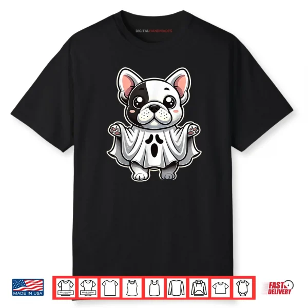 Cute French Bulldog Ghost Costume Puppy Halloween Pup Shirt