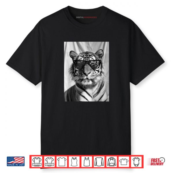 Cute Tiger with Sunglasses Cool Jungle Animal Photo Booth Shirt