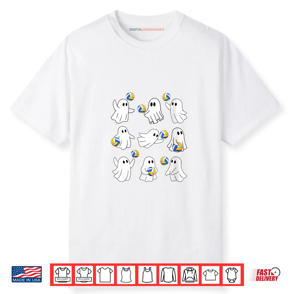 Cute Volleyball Player Ghosts Happy Halloween Costume Day Shirt Cute Volleyball Player Ghosts Happy Halloween Costume Day Shirt