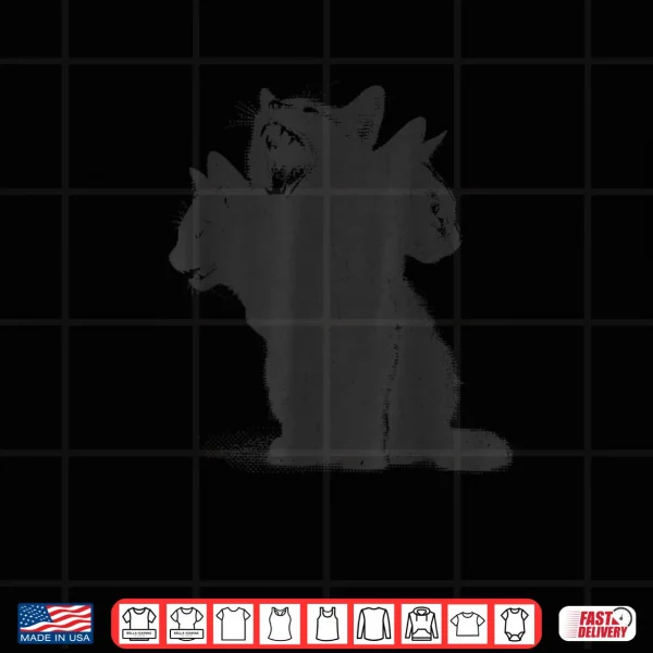 3 Headed Cat Vintage Grunge Alt 90s Halloween Goth Horror Shirt 3 Design 3 Headed Cat Vintage Grunge Alt 90s Halloween Goth Horror Shirt