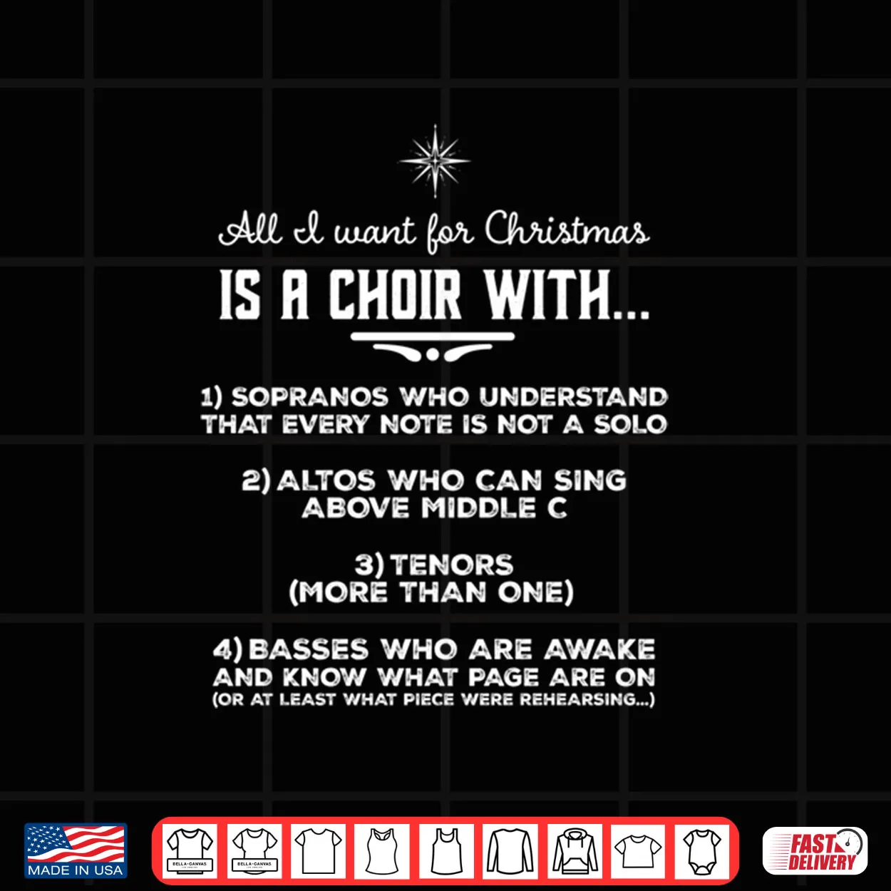 All I Want for Christmas is A Choir with Sopranos Altos Shirt All I Want for Christmas is A Choir with Sopranos Altos Shirt
