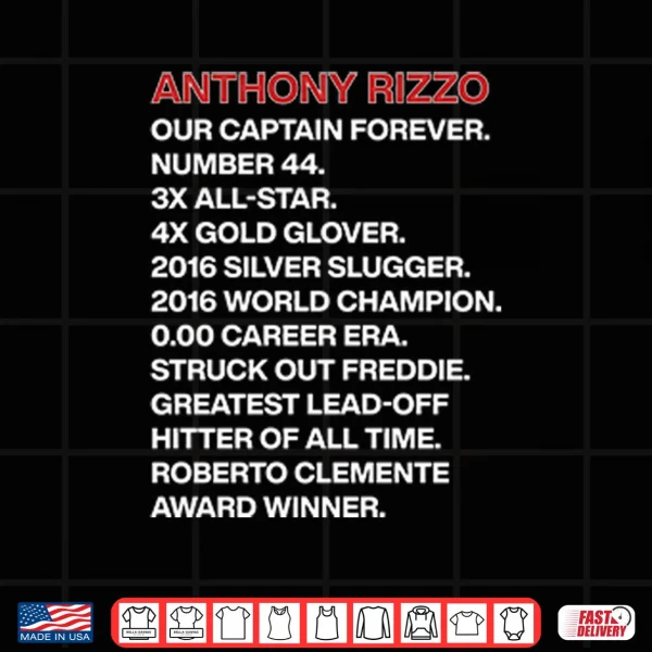 Anthony Rizzo Our Captain Forever Shirt 3 Design Anthony Rizzo Our Captain Forever Shirt