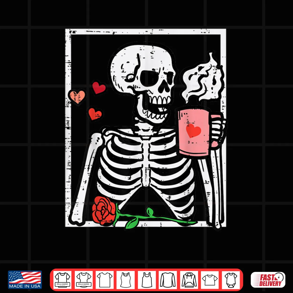 Anti Valentines Day Skeleton Coffee Shirt Anti Valentines Day Skeleton Coffee Shirt