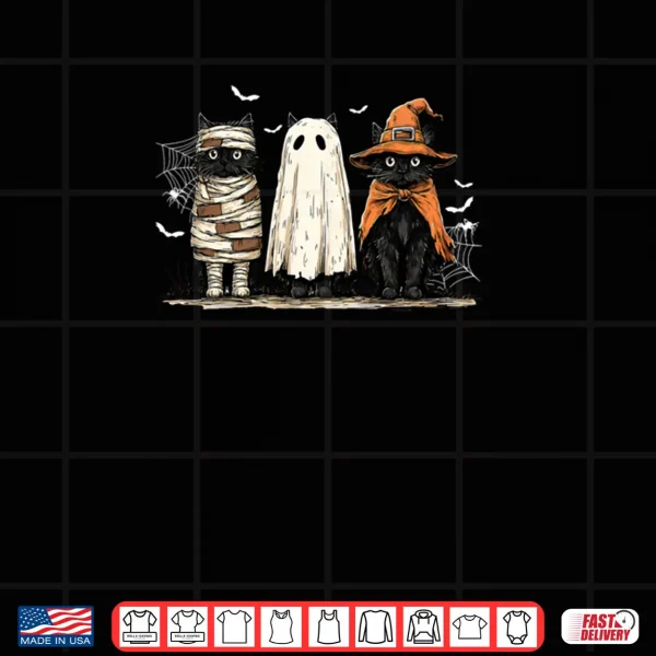 Design Black Cat Pumpkin Halloween Shirt