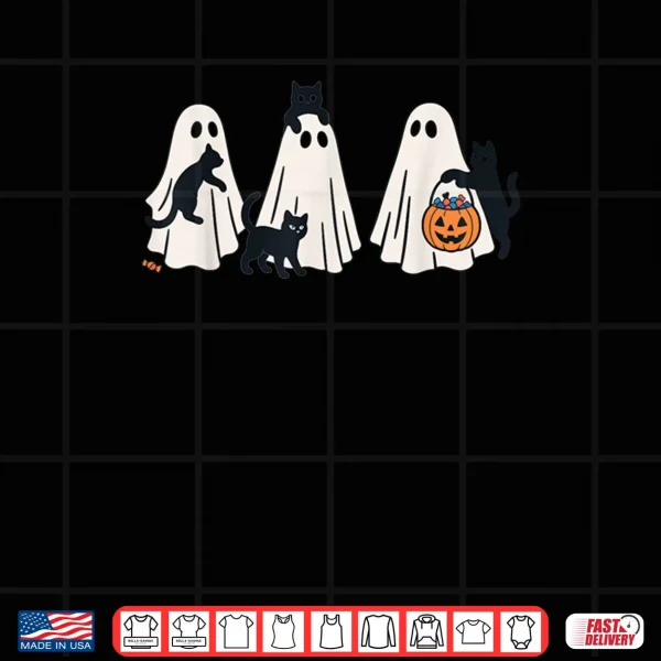 Design Black Cats and Ghosts Halloween Costume Shirt