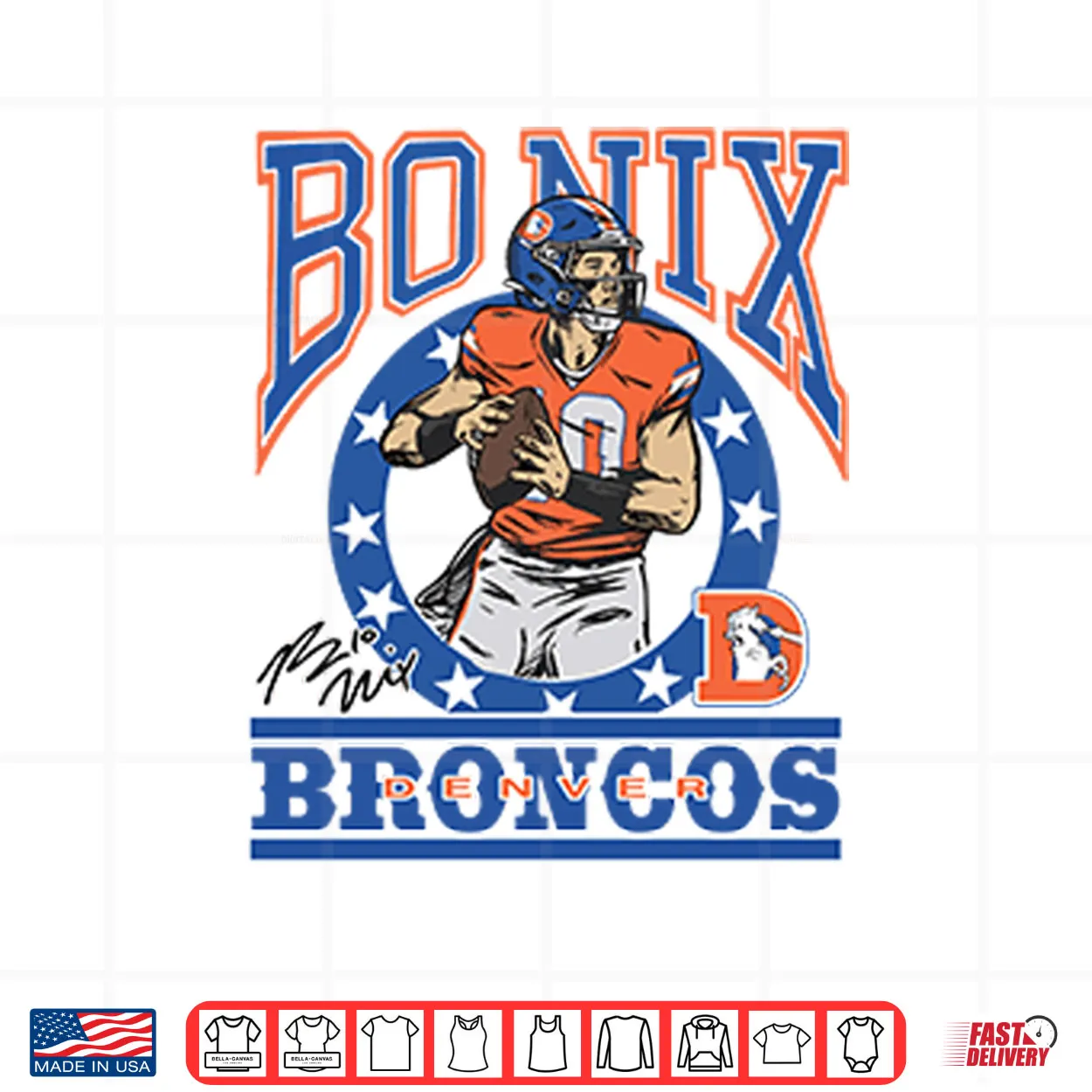 Bo Nix Denver Broncos Shirt Bo Nix Denver Broncos Shirt