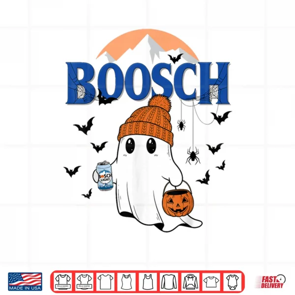 Design Boo Ghost Halloween Beer Drinking Spooky Season Shirt