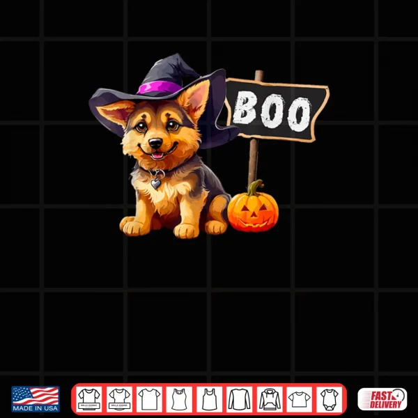 Design Boo Sign German Shepherd Halloween Costume Shirt