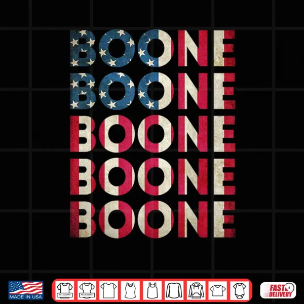 Design Boone Retro US Flag Shirt