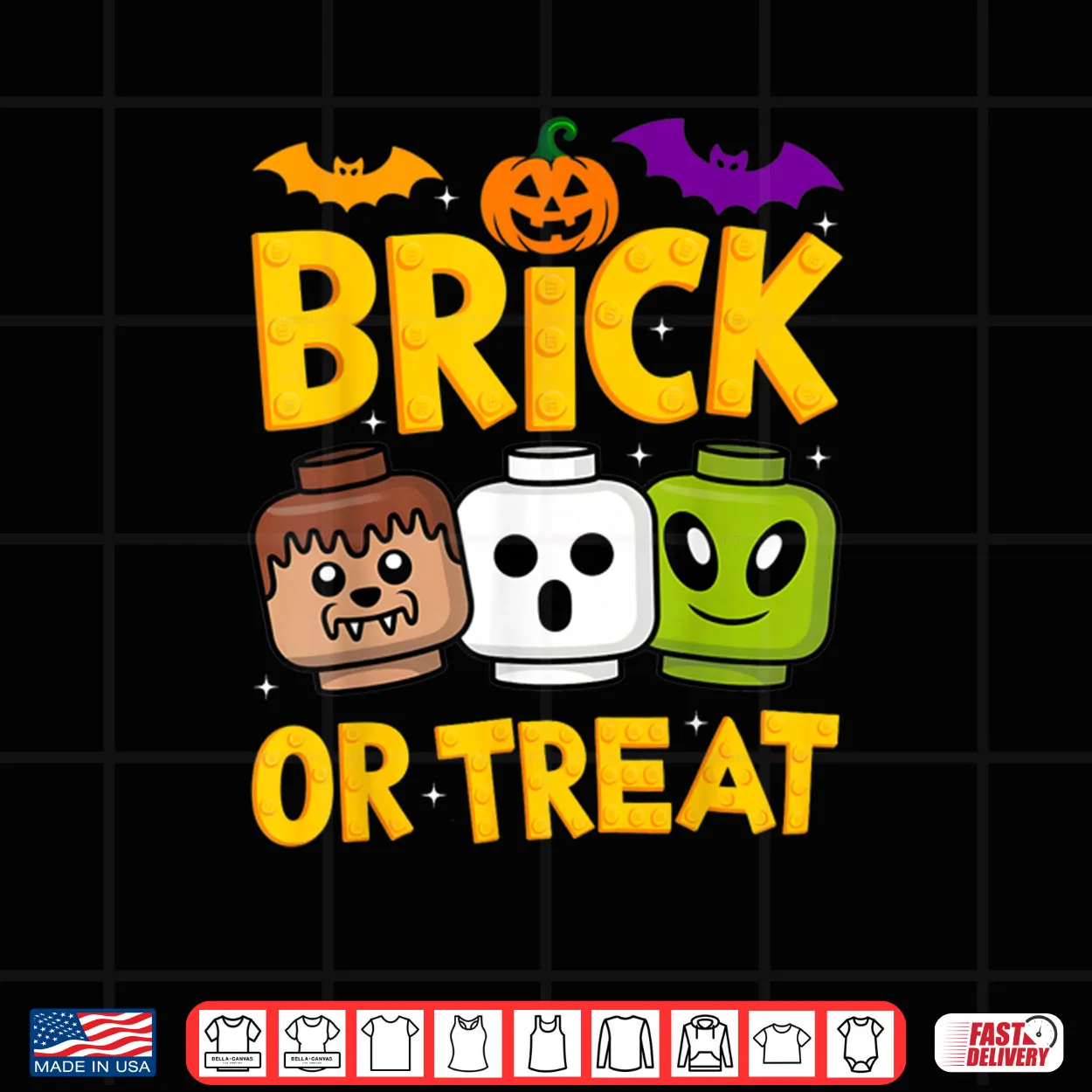 Brick or Treat Halloween Builder Blocks Building Shirt Brick or Treat Halloween Builder Blocks Building Shirt
