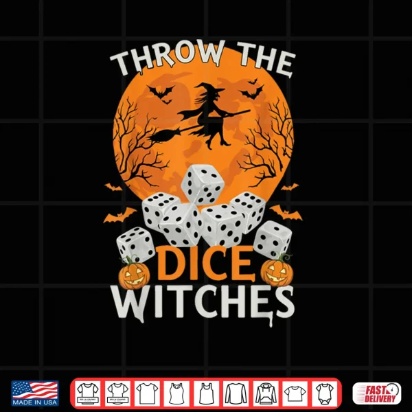 Design Bunco Halloween Throw The Dice Witches Bunco Game Shirt