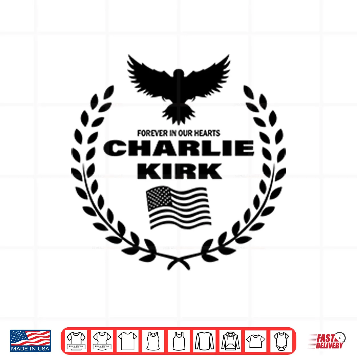 Charlie Kirk Forever In Our Hearts Shirt Charlie Kirk Forever In Our Hearts Shirt