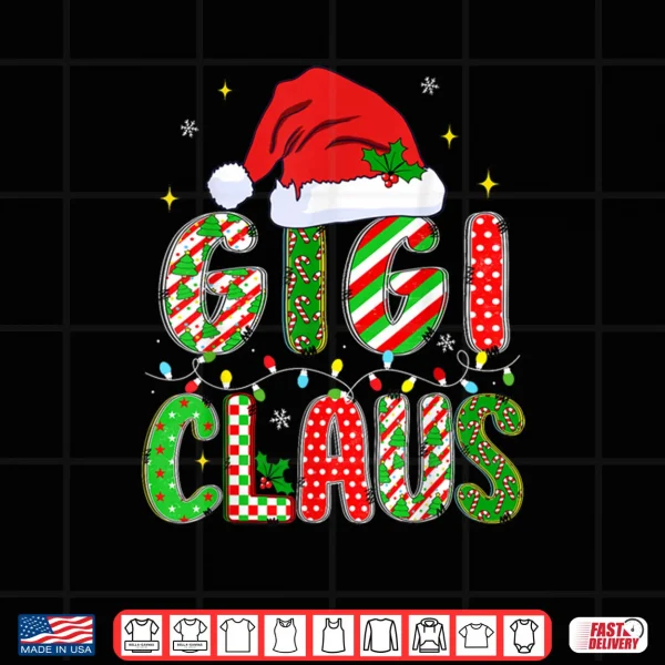 Design Christmas Gigi Claus Mom Women Family Matching Pajama Shirt