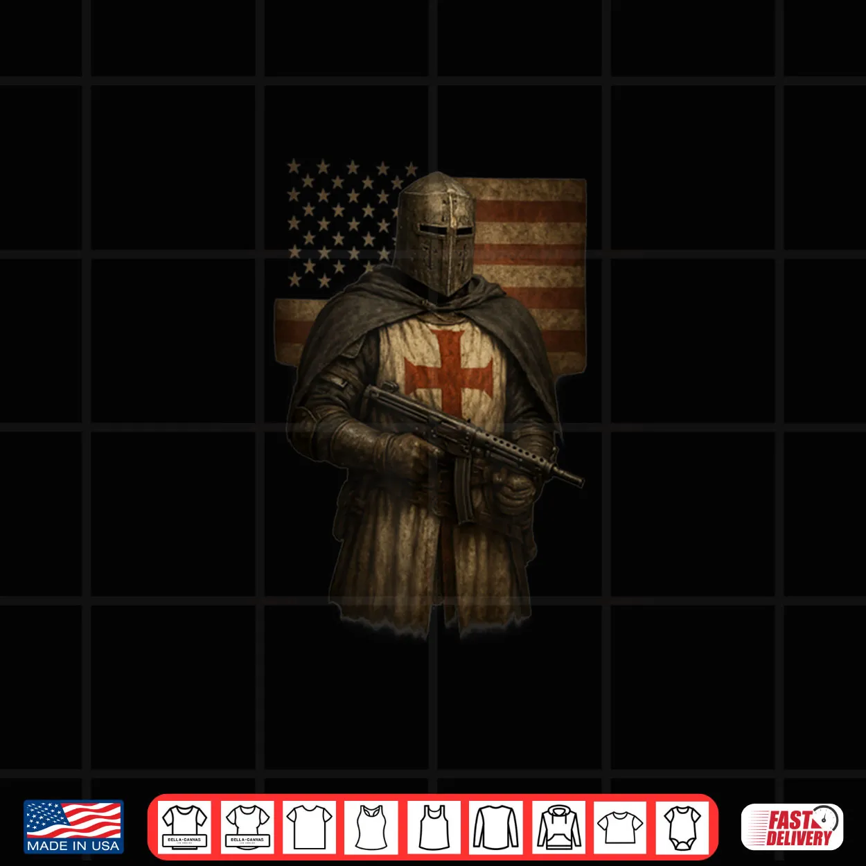 Crusader Templar Knight Christian American Warrior of God Shirt Crusader Templar Knight Christian American Warrior of God Shirt