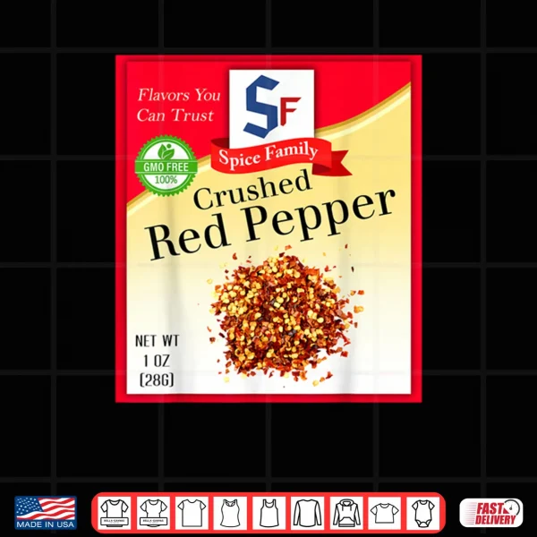 Design Crushed Red Pepper Spice Group Costume Family Matching Shirt