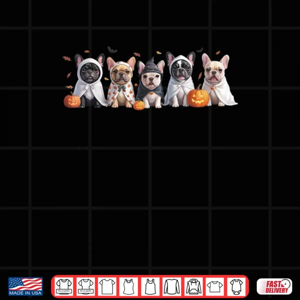 Design Cute French Bulldog Halloween Costume Frenchie Dog Ghost Shirt