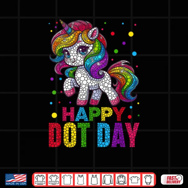 Cute Unicorn Polka Dot Art Student Happy Dot Day Shirt 3 Design Cute Unicorn Polka Dot Art Student Happy Dot Day Shirt