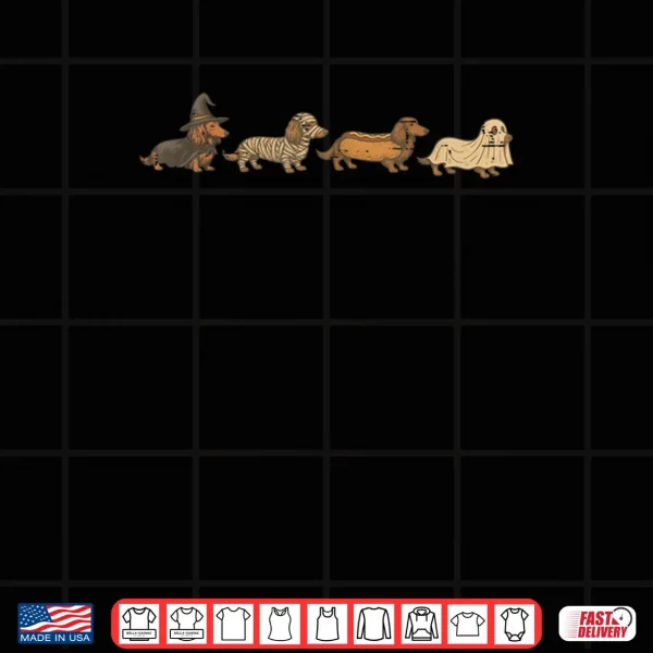 Design Dachshund Ghost Halloween Costume Dog Lover Shirt