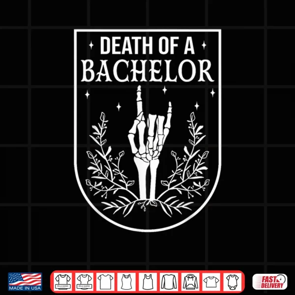Design Death of A Bachelor Party Men Groom Crew Gothic Halloween Shirt
