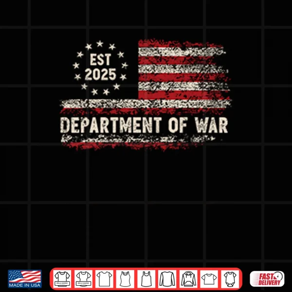 Design Department Of War Established 2025 Shirt