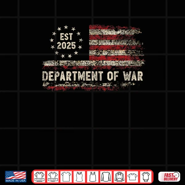 Design Department of War Established 2025 Re Established Shirt