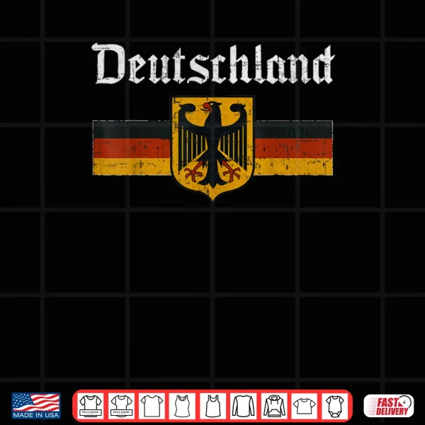 Design Deutschland Flag Eagle Vintage German Heritage Pride Shirt