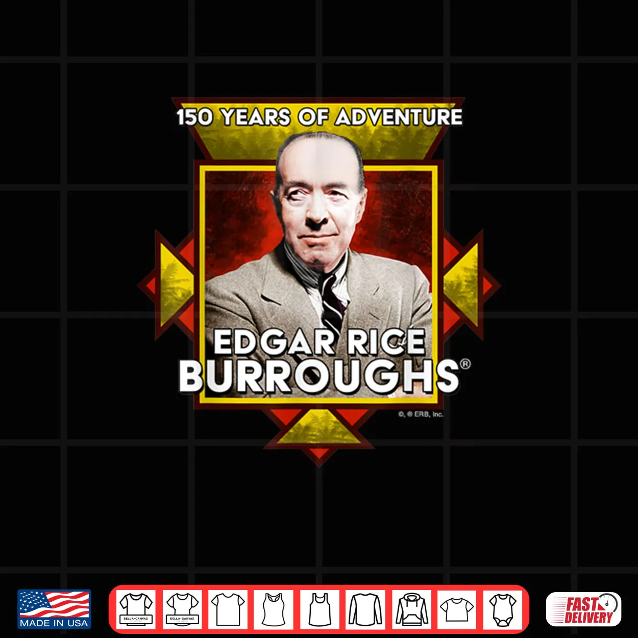 Edgar Rice Burroughs 150 Years of Adventure Shirt Edgar Rice Burroughs 150 Years of Adventure Shirt