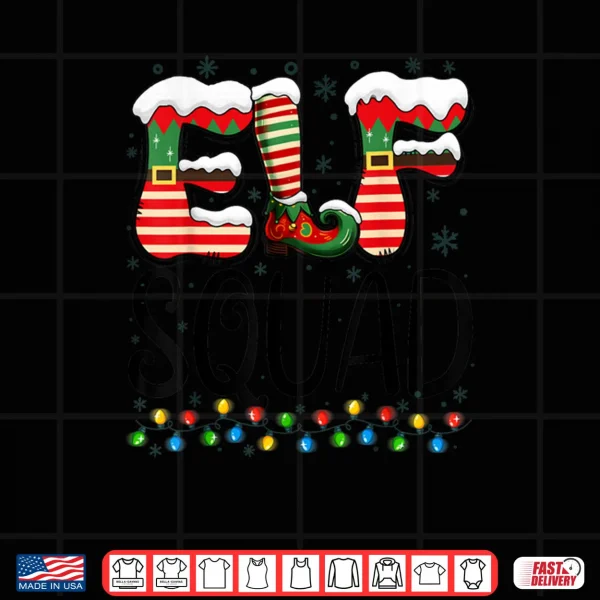 Design Elf Squad Funny Christmas Family Pajamas Shirt