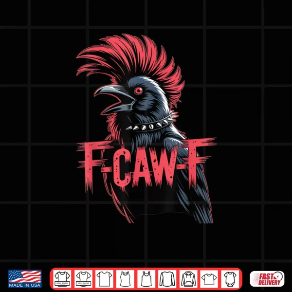 Design F Caw F Crow Gothic Moon Black Bird Halloween Shirt