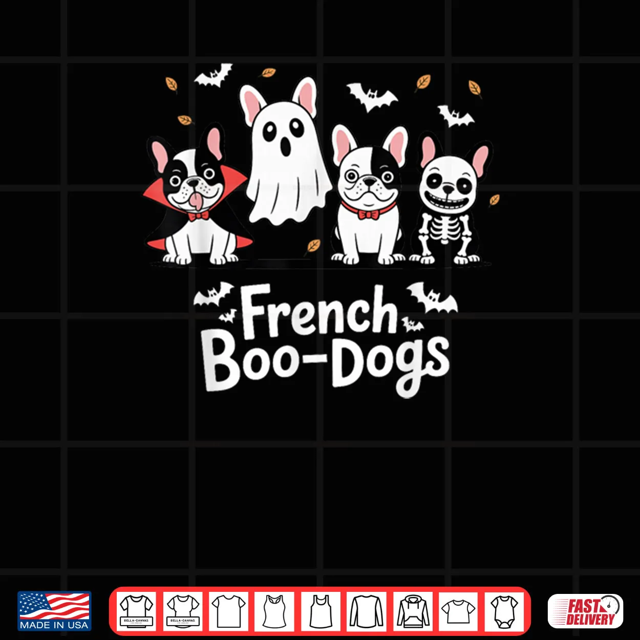 Fall French Bulldog Halloween French Boo Dogs Funny Pun Shirt Fall French Bulldog Halloween French Boo Dogs Funny Pun Shirt