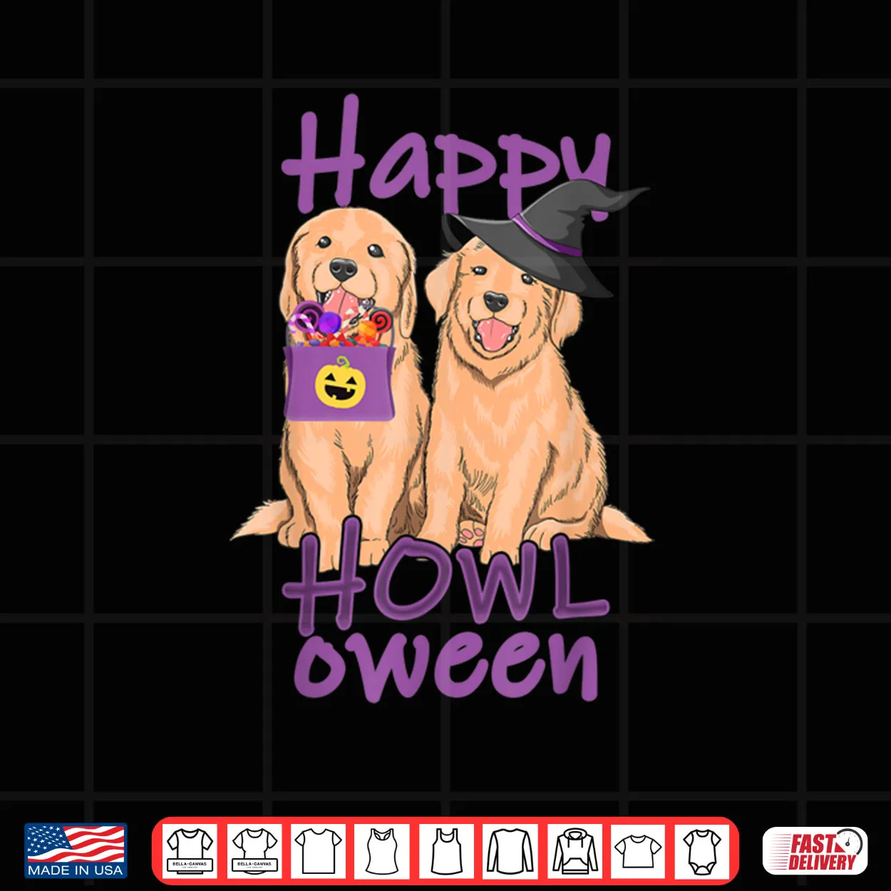 Fall Golden Retriever Lovers Halloween Happy Howl O Ween Shirt Fall Golden Retriever Lovers Halloween Happy Howl O Ween Shirt