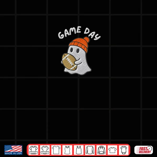 Design Football Game Day Ghost Halloween Shirt