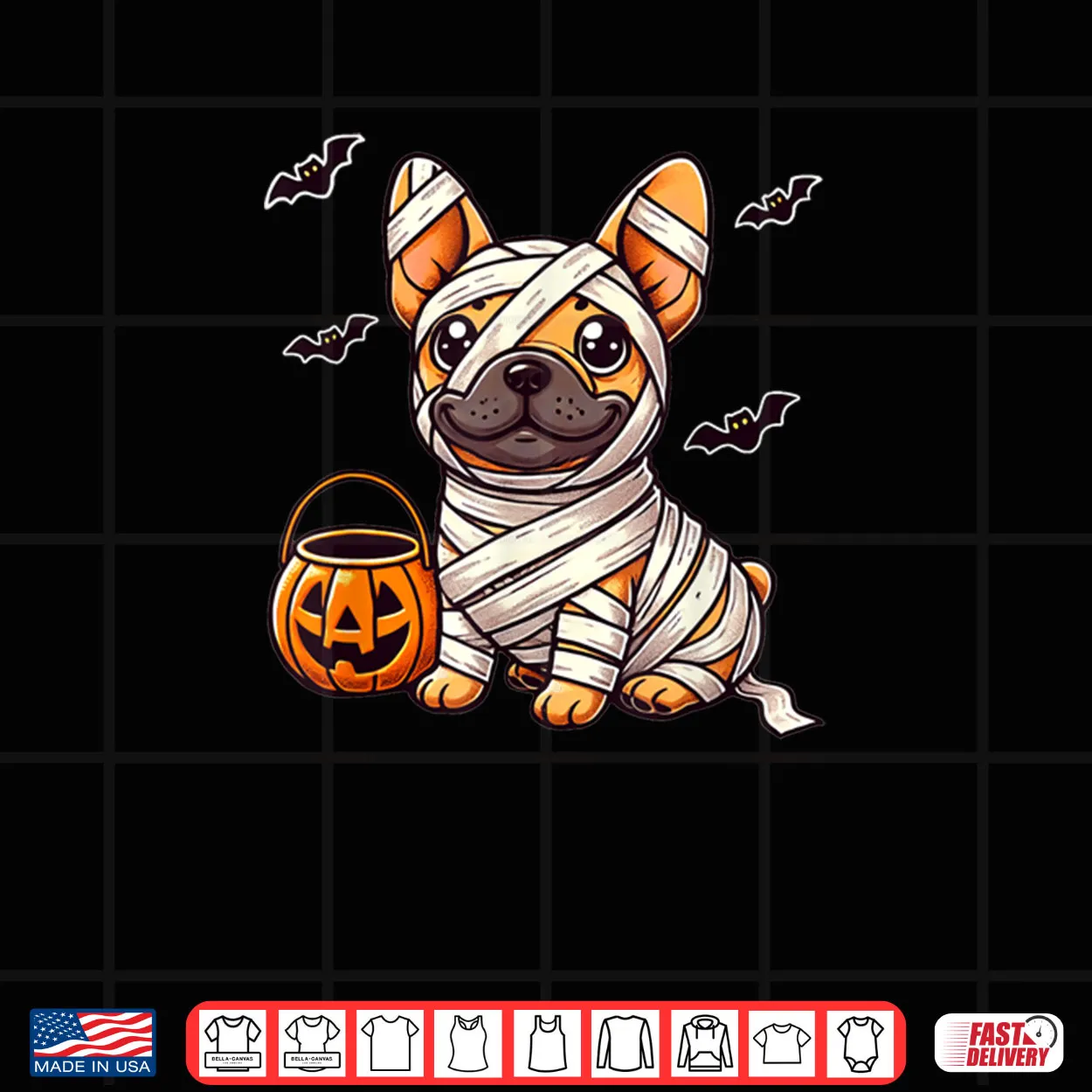 French Bulldog Halloween Mummy Cute French Bulldog Shirt French Bulldog Halloween Mummy Cute French Bulldog Shirt