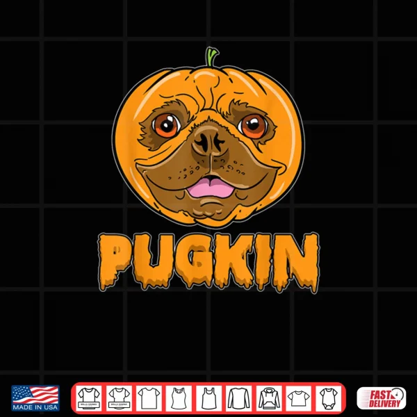 Design French Bulldog Pumpkin Frenchie Pugkin Halloween Shirt