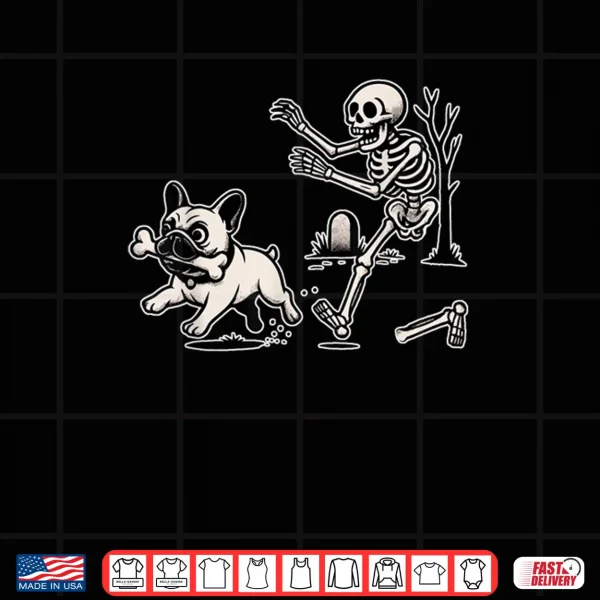 French Bulldog Skeleton Spooky Season Funny Halloween Shirt 3 Design French Bulldog Skeleton Spooky Season Funny Halloween Shirt