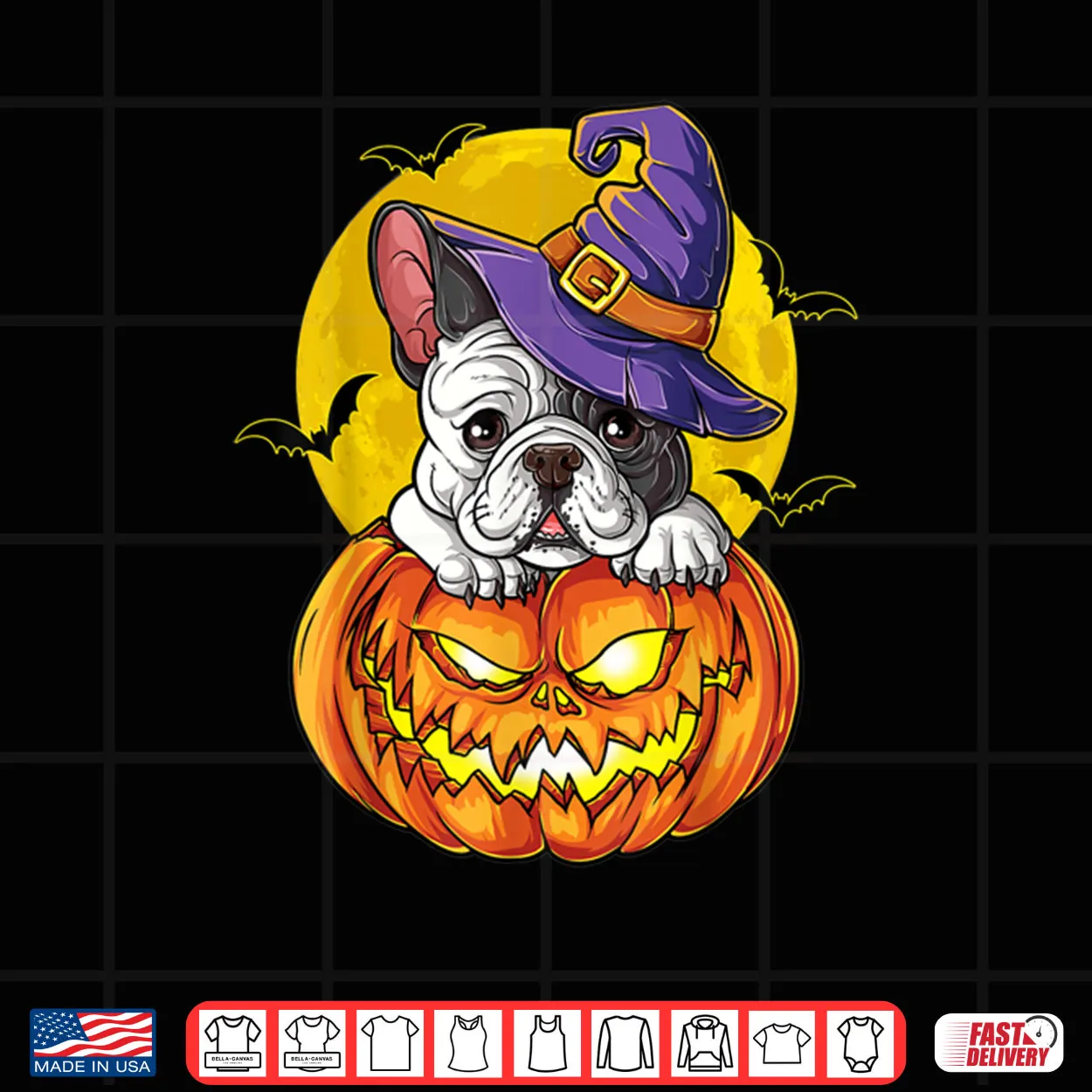 French Bulldog Witch Pumpkin T shirt Halloween Shirt French Bulldog Witch Pumpkin T shirt Halloween Shirt