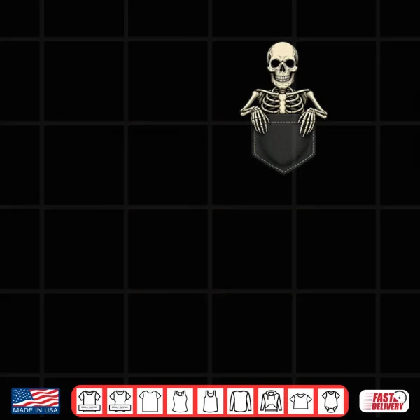 Design Funny Skeleton in The Pocket Halloween Shirt