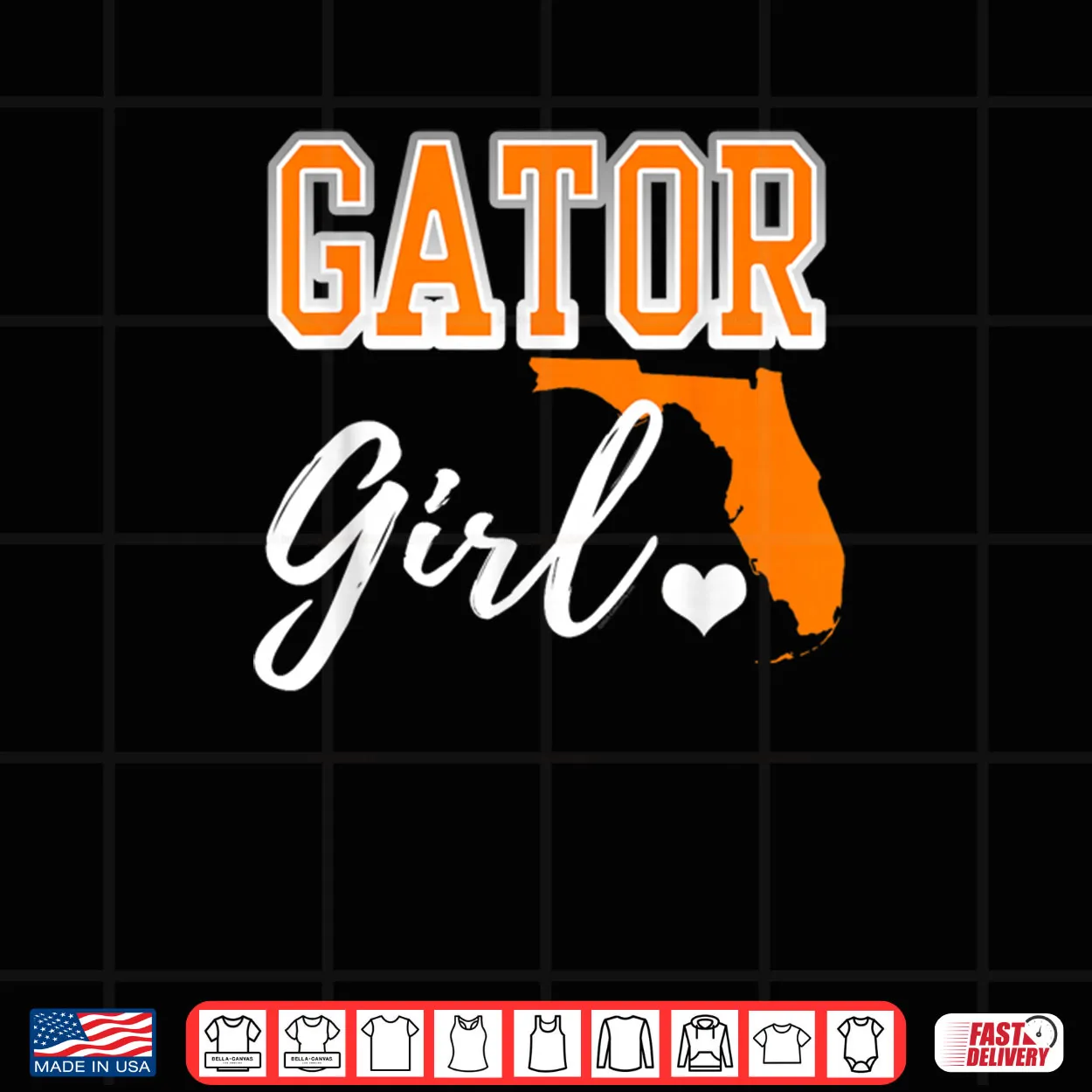 Gator Girl Florida Heart Map Shape Souvenir Shirt Gator Girl Florida Heart Map Shape Souvenir Shirt