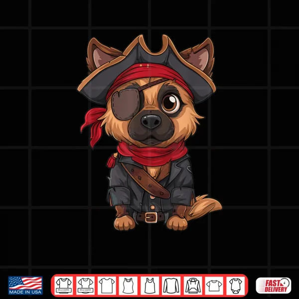 Design German Shepherd Pirate Dog Halloween Party Shirt
