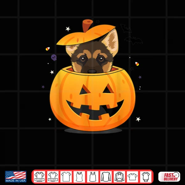 Design German Shepherd Pumpkin Shirt